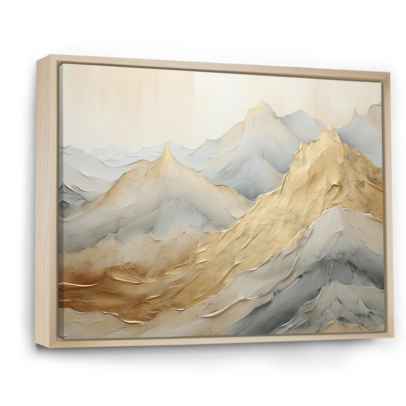 Alpine Mountain Harmony sur impression sur toile, Cadre naturel flottant, H 34 po x l 44 po x P 1,5 po