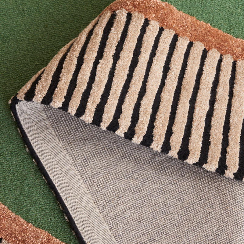 Bolich Hand Tufted Wool/Viscose/Cotton Rug in Black/Green