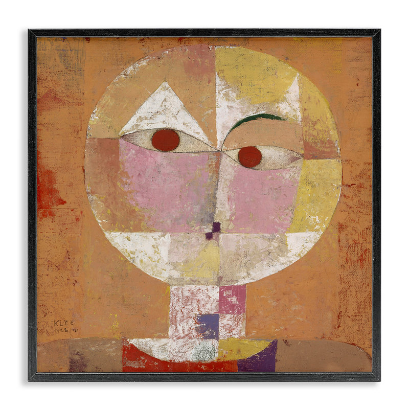  «Classic Senecio Paul Klee», art giclée par one1000paintings, H 24 po x l 24 po, Giclée encadrée noir minuit
