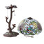 Lampe de table en verre coloré en forme de dôme multicolore de 25 po de haut avec une base fantaisie