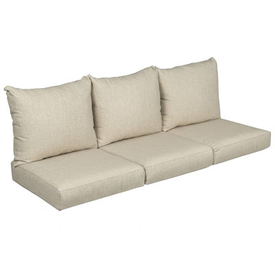 Sunbrella Outdoor Solid Deep Seating Sofa Pillow and Cushion Set