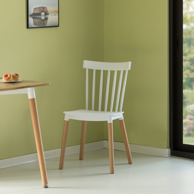 Barvick 18'' H Beech Side Chair, White