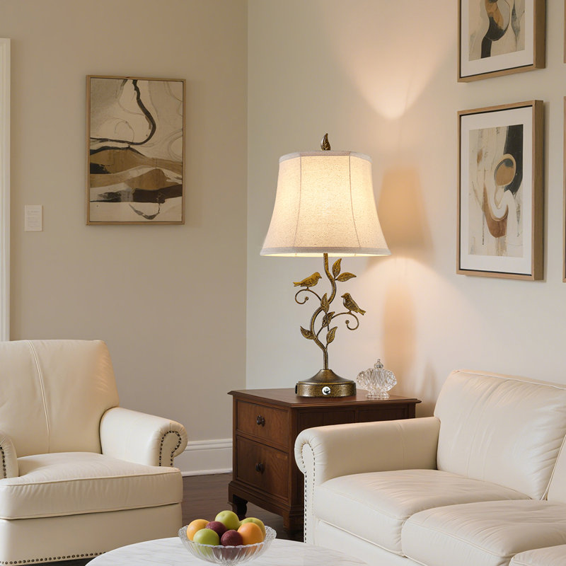 26" Farmhouse Tree Branch Table Lamp set with Touch 3-Way Dimming & Dual USB(set of 2)
