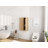 Wall-Mounted Side Cabinet Combination With Soft Closing Doors For Bathroom Study Storage Room Engineered Wood Easy To Install-1974238435