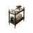 Modern Solid Wood+Glass End Table