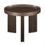 Table de bout en chêne foncé ultrabrillant et chêne fumé