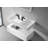47 in. Wall-Mount or Countertop Bathroom Sink Double Bowls with Hidden Drains-67800257