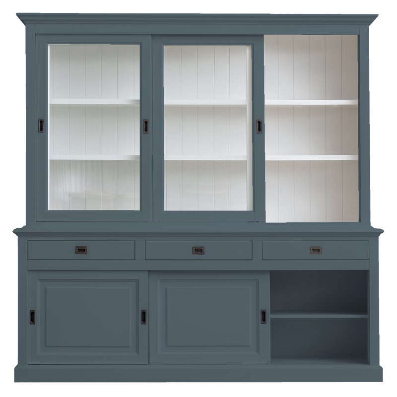 Anneros Display Cabinet, Blue Grey