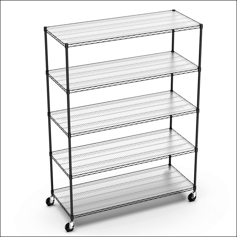 Heavy Duty Adjustable Storage Rack, Black