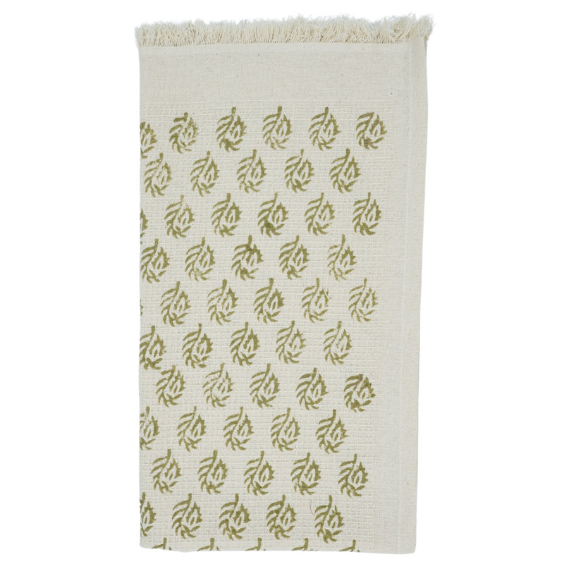 Fabdivine 17X32 Cotton Floral Hand Block Print Waffle Hand Towels - Eco-Conscious, Beautifully Designed for Your Home,Murli