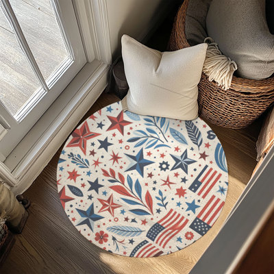 Starry Flag Design Braided Rug