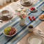 Chemin de table campagnard bleu foncé tissé - décoration de table de salle à manger rustique rustique 12 x 72 pouces pour décoration de fête