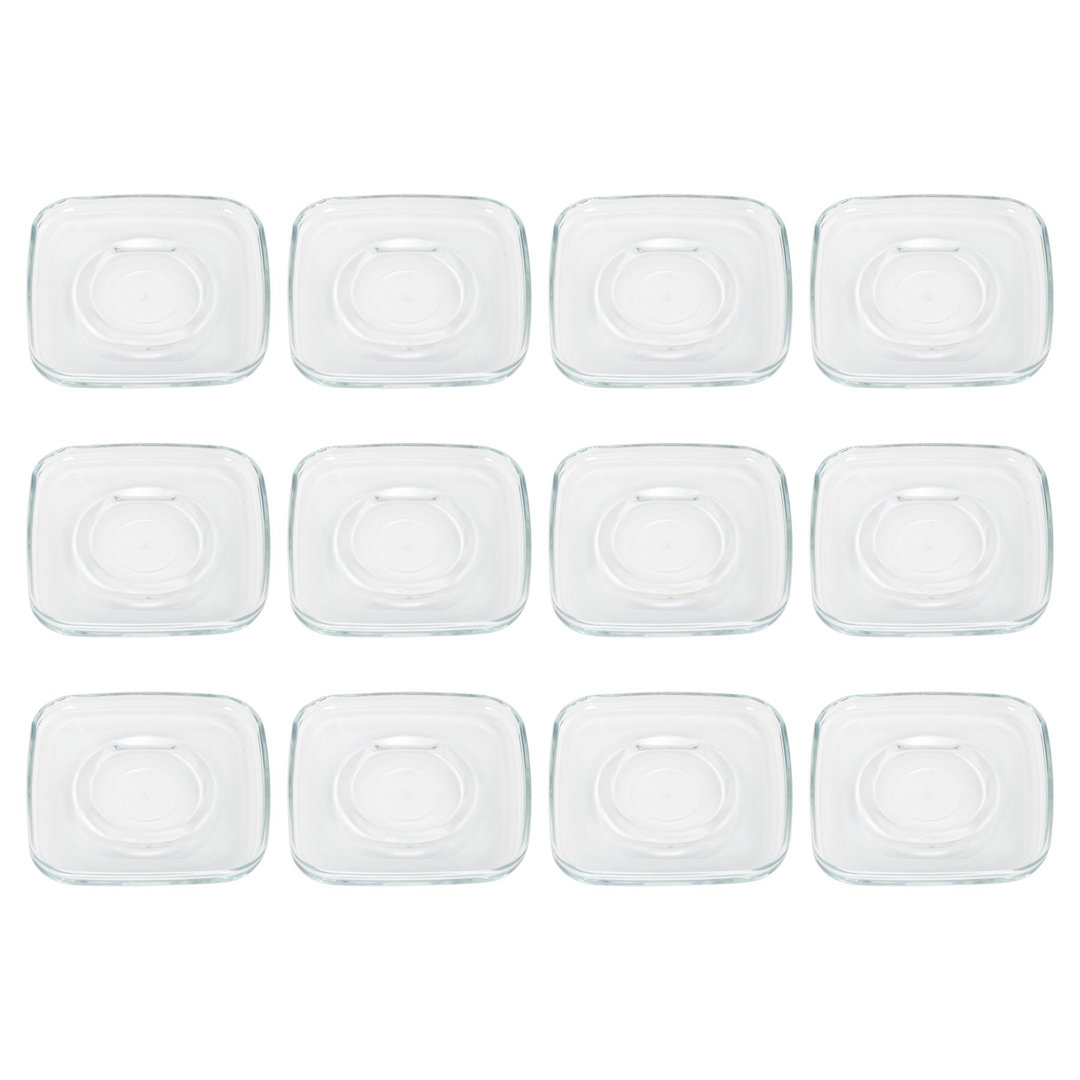 , 12.5cm Cozy Glass Cappuccino Saucers - 16.5cm