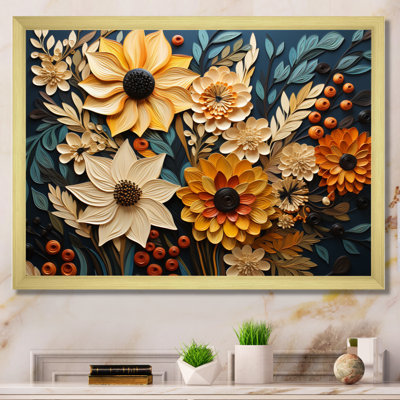 Abstract Sunflowers Symphony - Sunflowers Canvas Prints