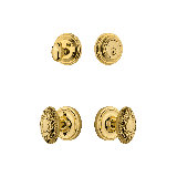 Nostalgic Warehouse Classic Rosette Entry Set with Victorian Knob