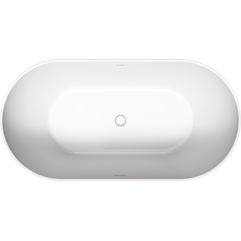 58" White Acrylic Freestanding Double Slipper Soaking Tub