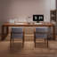 Bureau rectangulaire en bois massif noyer clair-110909417