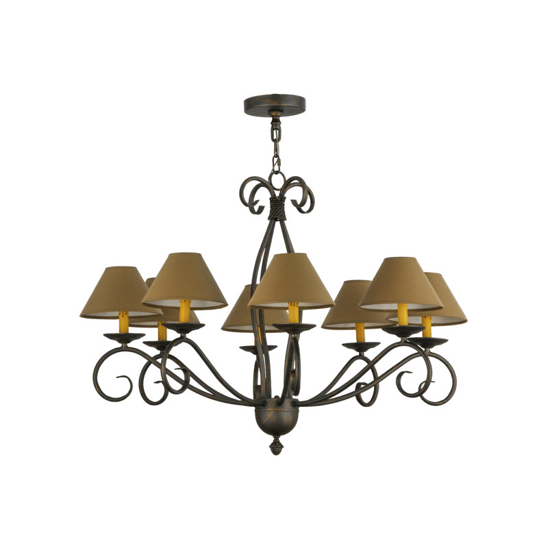 Lustre classique 8 lumières ombrées Grissom