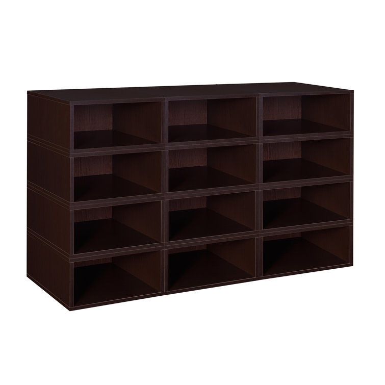 Neldean Storage Organizer Open Bookshelf Set- Half Size Cubes