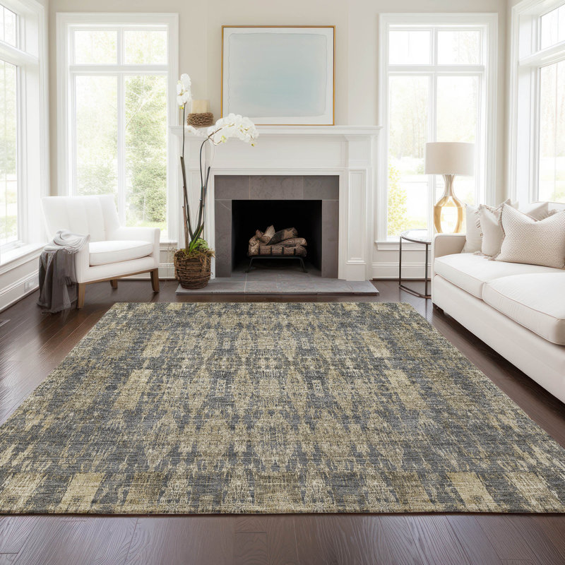 Tapis intérieur / extérieur Jurnee avec envers antidérapant, Rectangle 9 pi x 12 pi