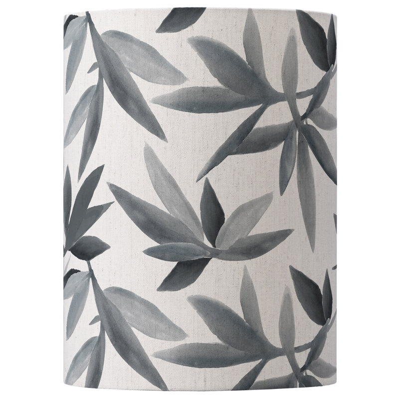 Cotton Round Lamp Shade ( No Direct Attachment Method ), 35cm H x 25cm W x 25cm D, Grey
