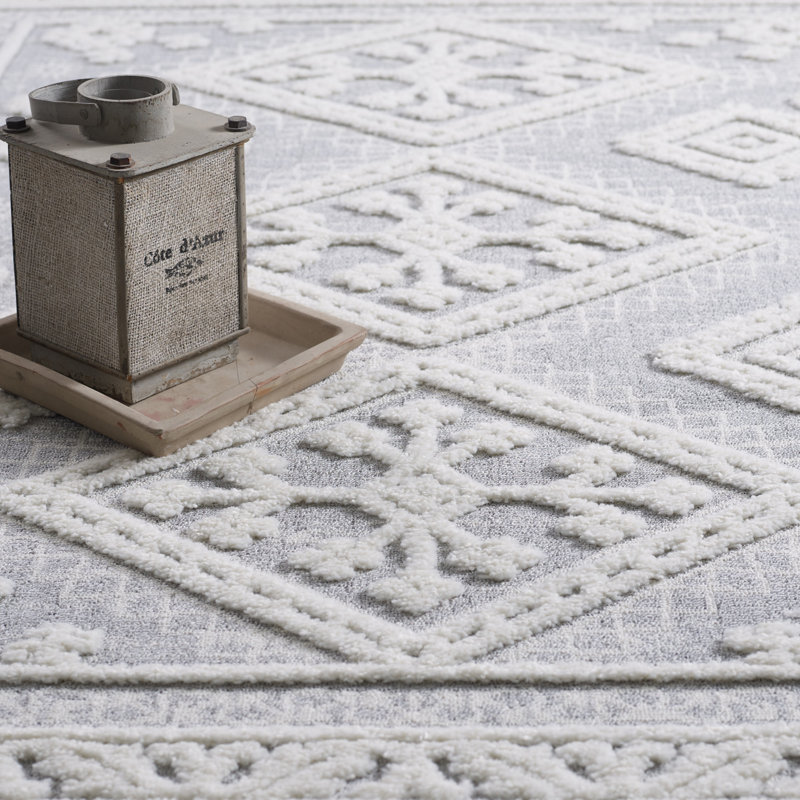 Tapis à poil long Dili Westerner, Rectangle 6 pi 3 po x 9 pi