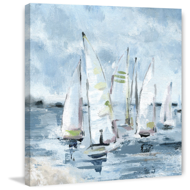 Sur les vents - peinture sur toile tendue, H 32 po x l 32 po x P 1,5 po