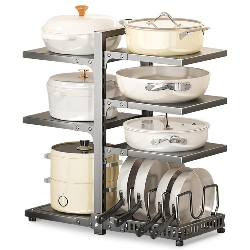 Carbon Steel Countertop / Cabinet Pot Rack