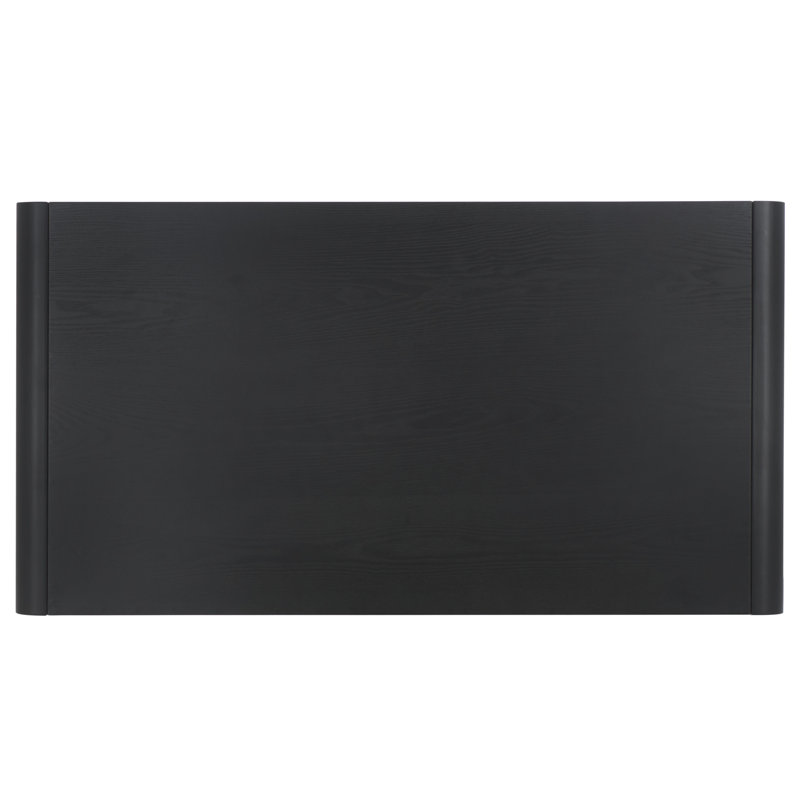 Omara Rectangular Single Coffee Table, Black