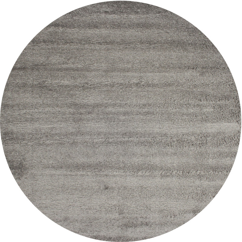 Tapis gris / noir Adells, Rond 3 pi
