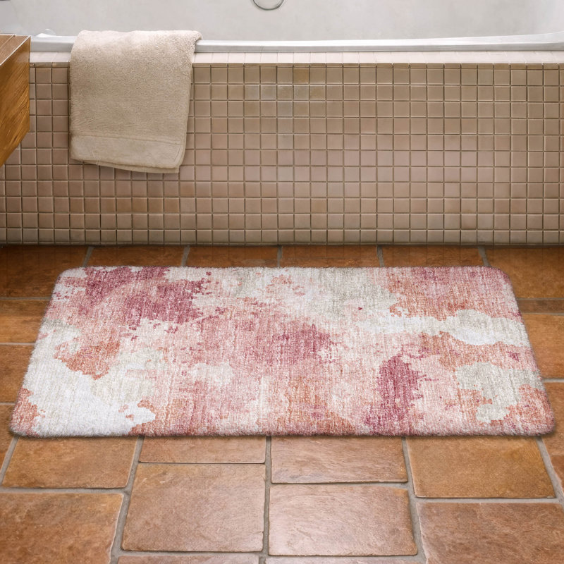 Premium Machine Washable Dream Shag ADS67 Soft Abstract Rug, Pink, 2'6" x 3'10"