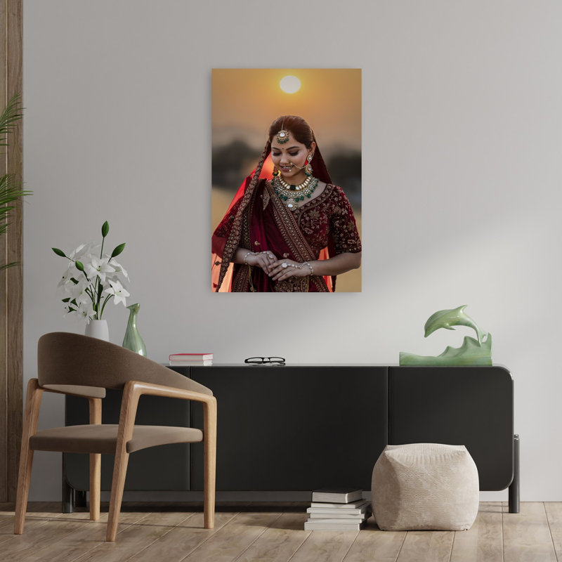 Indian Bride Sunset, H 36 po x l 24 po