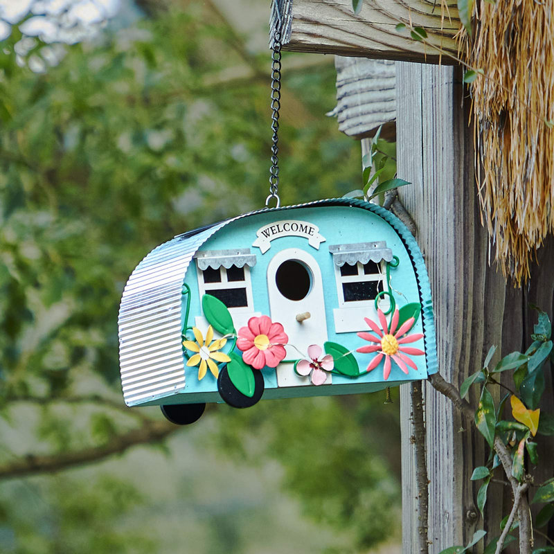 Bird Houses For Outside Decorative With 10 Leds Solar String Lights Humming Bird Houses
