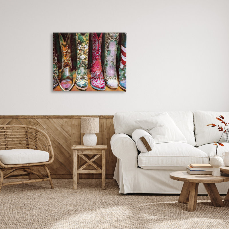 "Cowboy bottes", "Bold Designs", "Americana Apparel" par Graffitee Studios, L 40 po x H 30 po