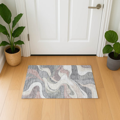 Premium Machine Washable Mayfield AMF2183 swirls Rug