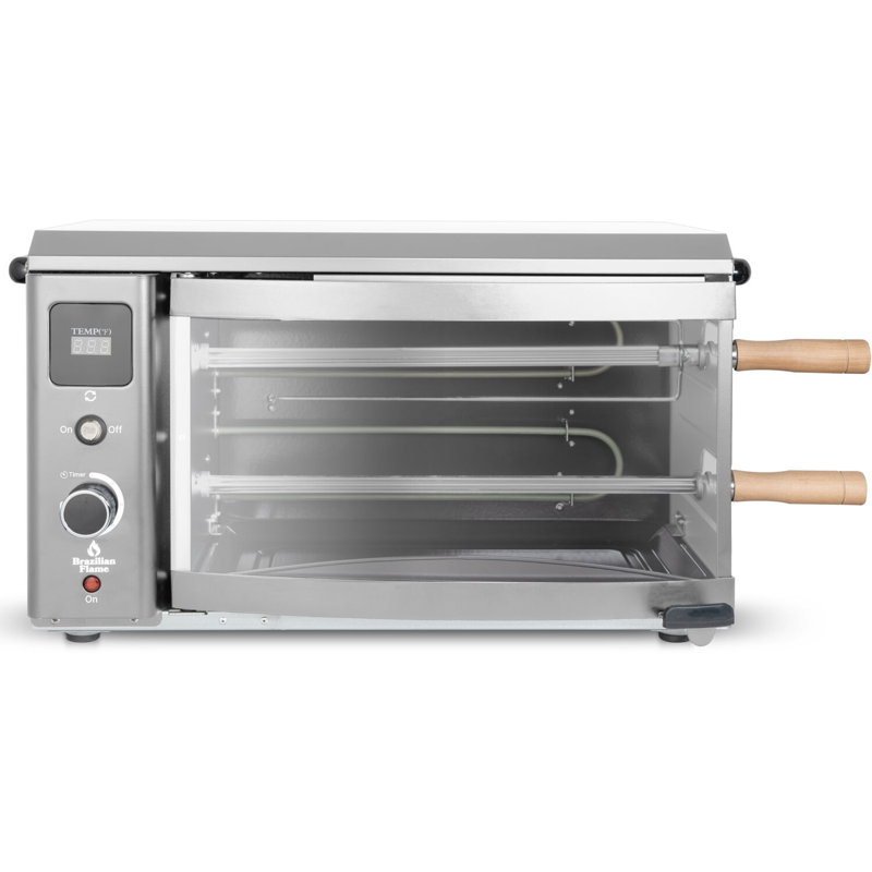 21" W x 12.4" D Indoor/Outdoor Use Single Burner Freestanding Electric Grill, Silver