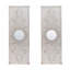 Ensemble de 2 grands panneaux d'art mural en bois avec des accents de miroir rond pour une décoration intérieure durable et élégante