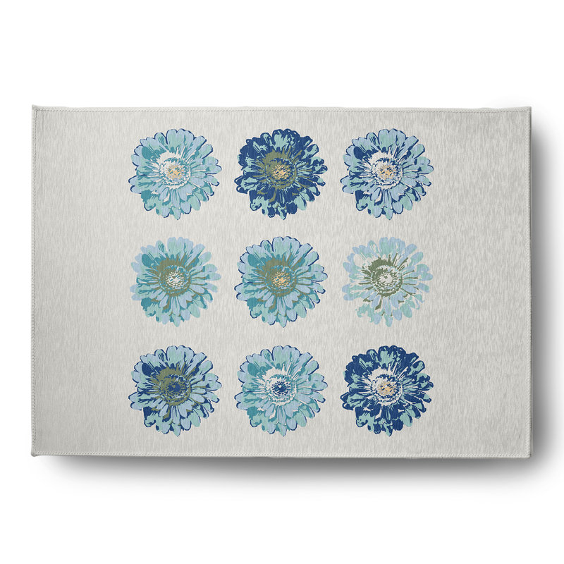 Chenille Floral Indoor Rug, Rectangle 5' x 7'
