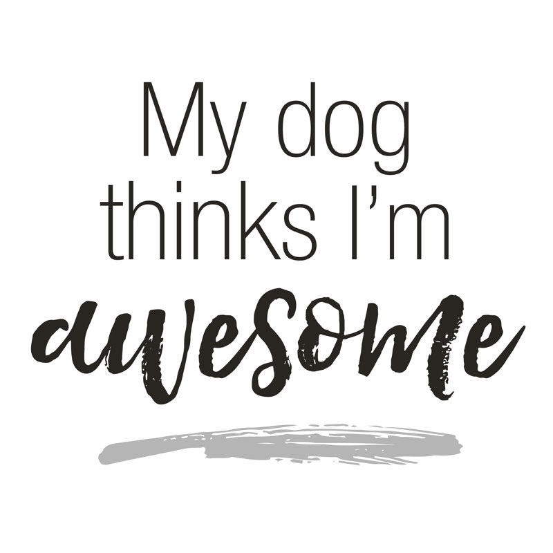 Dog Awesome - Wrapped Canvas Print, 30cm H x 30cm W x 3.8cm D