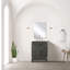 Ensemble de meuble-lavabo simple en chêne noir 18 po avec plateau en acrylique et robinet-33638830