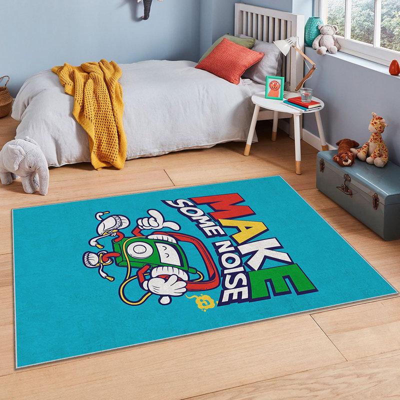 Luxurious Polyester Area Rug, 3.3 x 4.6 Feet | 740 g/m² Velvet Fabric, Non-Slip Felt Dot Underside, Laminated Sponge for Comfort | Antibacterial, Machine Washable at 86°F | Elegant Digital Print Design for Home Décor