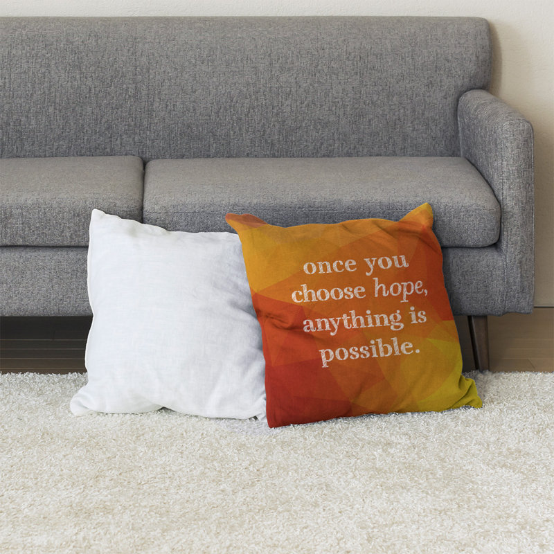 Coussin de sol pierres précieuses choisissez Hope, H 28 po x l 28 po, Ambre