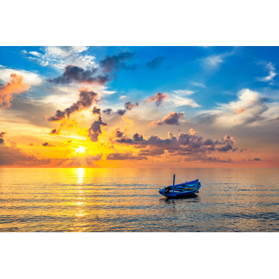 Sunrise over Ocean 1 Piece Wrapped Canvas Wall Art