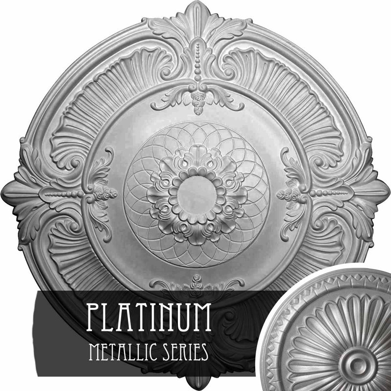 Médaillon de plafond Endurathane Attica, diamètre extérieur 39 1/2 po x P 2 1/2 po (convient aux auvents jusqu'à 3 3/4 po)
