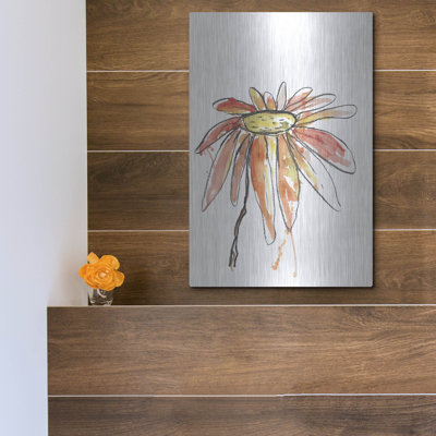 Ivy Bronx 'Orange Modern Botanical' by Jan Weiss Metal Wall Art -  F5270D474C784CCC909B6460995621B7