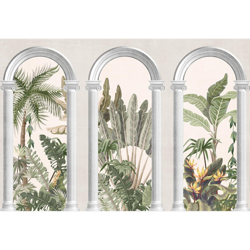 Bordure florale pelez et collez, L 132 po x l 192 po