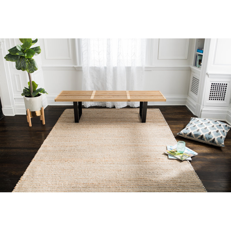 Mucha Solid Colour Hand Woven Area Rug, Rectangle 152 x 244cm