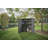 Keter Cortina Alto Veritcal Durable Resin Outdoor Storage Shed With Floor and Double Doors for Garden Patio Furniture and Tools, Graphite