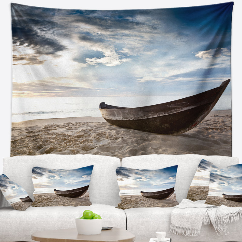 Tapisserie «Seashore Old Fisherman», H 50 po x l 60 po
