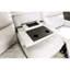 Canapé modulaire inclinable électrique en L en taupe, matériau respirant et conception Wallhugger pour le salon, structure en bois massif de 6 pièces, table de relaxation